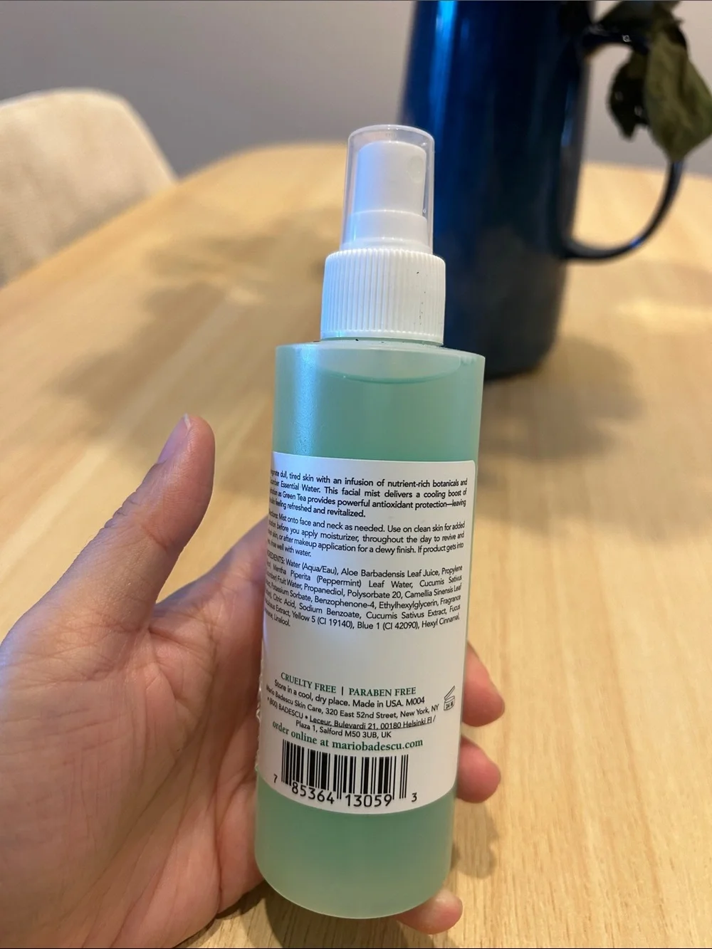 Mario Badescu Green Facial Spray with Aloe & Cucumber